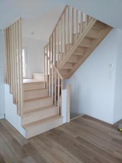 Escalier 2/4 tournant sur palier