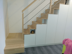 Escalier 1/4 tournant sur caissons
